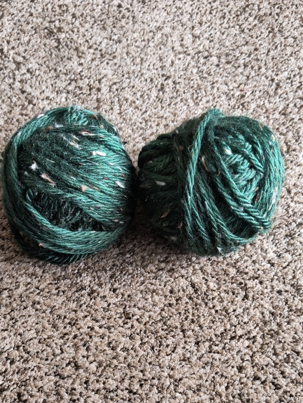 Green Tweed Yarn Balls - Home Accents